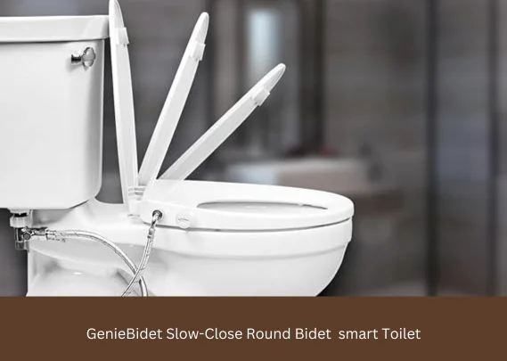 GenieBidet Slow-Close Round Bidet Toilet